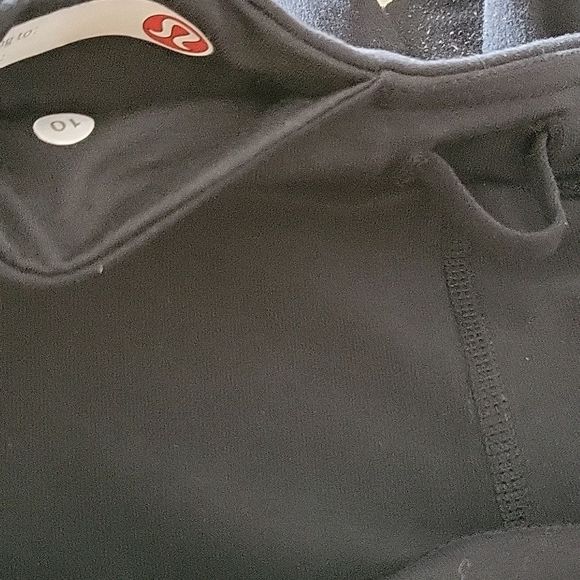 LULULEMON Discontinued Black Boogie Crop Yoga Leggings with Split Calf Size 10 - Picture 5 of 7